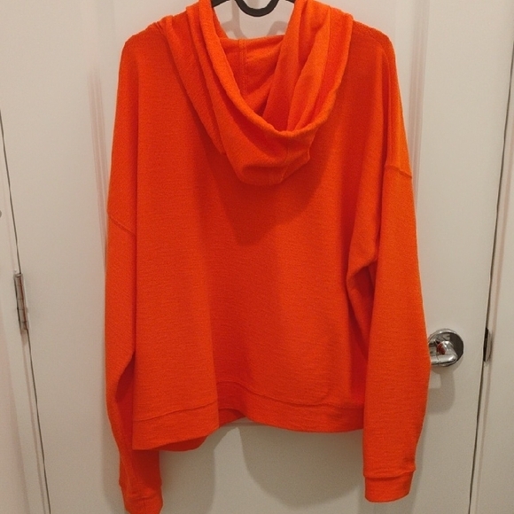Old Navy Bright Orange Zip-up Hoodie Sweater Women's XL - Picture 6 of 7